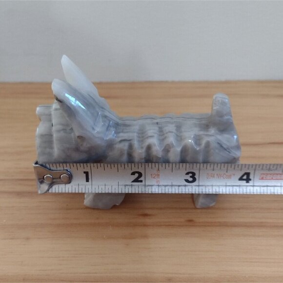 Vintage Carved Gray Onyx Stone Scottie Scotty Dog Figurine Standing - Picture 8 of 8